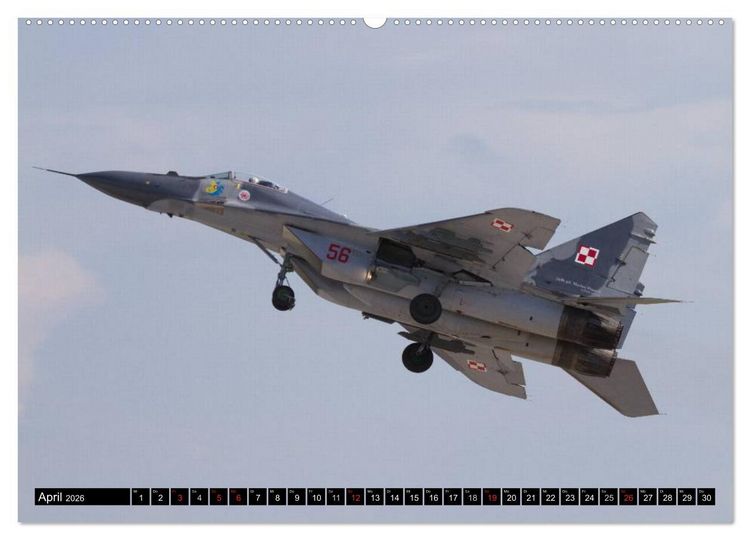 Produktbild: Augenblicke in der Luft: MiG-29 Fulcrum (Wandkalender 2026 DIN A2 quer), CALVENDO Monatskalender