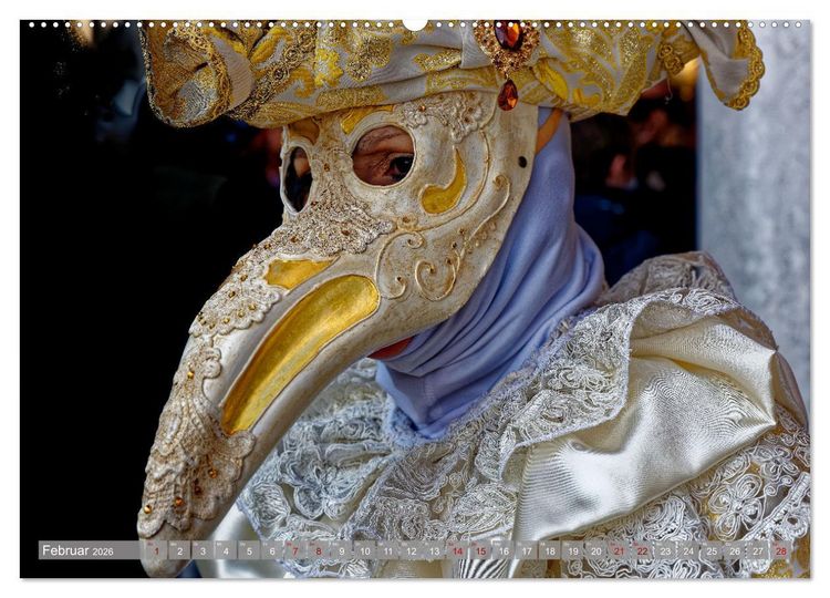 Produktbild: neunziggrad I photoart: der karneval von venedig (Wandkalender 2026 DIN A2 quer), CALVENDO Monatskalender