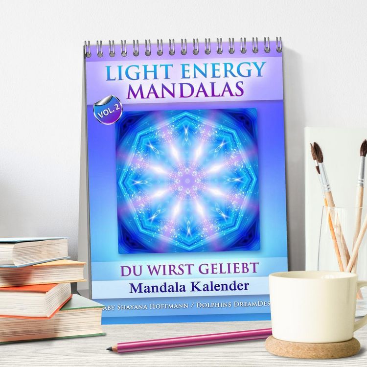 Produktbild: Light Energy Mandalas - Kalender - Vol. 2 (Tischkalender 2026 DIN A5 hoch), CALVENDO Monatskalender