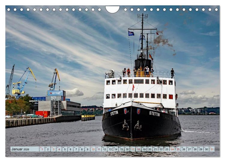 Produktbild: Dampfeisbrecher Stettin - Auf Besuch in der Hansestadt Wismar (Wandkalender 2026 DIN A4 quer), CALVENDO Monatskalender