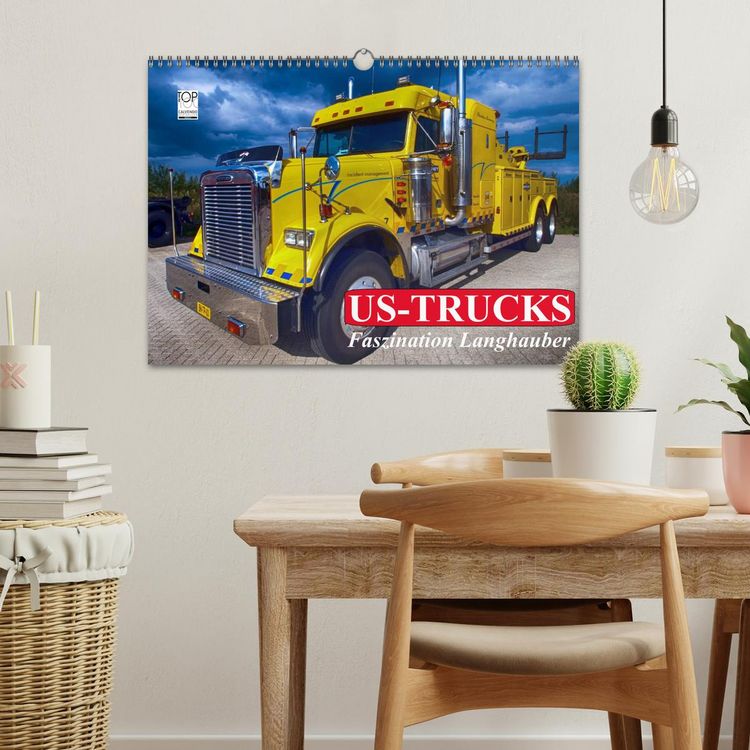 Produktbild: US-Trucks. Faszination Langhauber (Wandkalender 2026 DIN A3 quer), CALVENDO Monatskalender