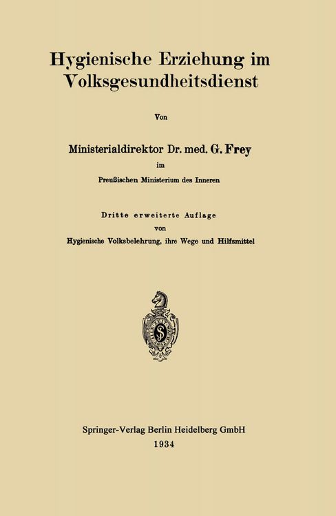 Produktbild: Hygienische Erziehung im Volksgesundheitsdienst