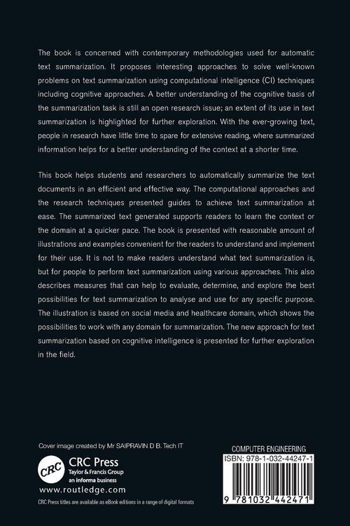 Produktbild: Computational Techniques for Text Summarization based on Cognitive Intelligence