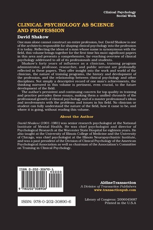 Produktbild: Clinical Psychology as Science and Profession