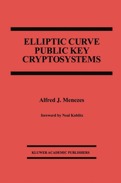 Produktbild: Elliptic Curve Public Key Cryptosystems