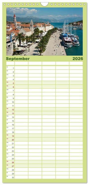 Produktbild: Familienplaner 2026 - Kroatien mit 5 Spalten (Wandkalender, 21 x 45 cm) CALVENDO