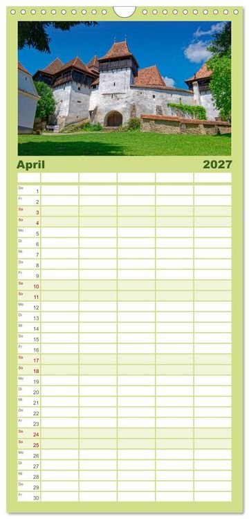 Produktbild: Familienplaner 2027 - Siebenb&uuml;rgen und das Fagaras Gebirge mit 5 Spalten (Wandkalender, 21 x 45 cm) CALVENDO