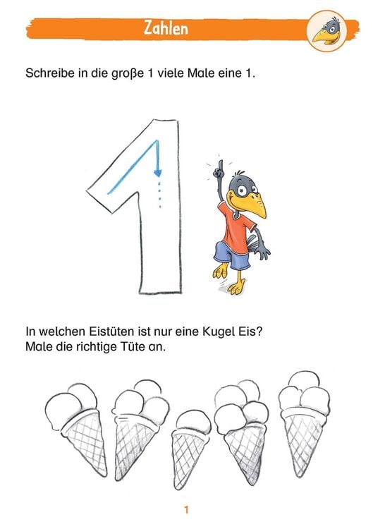 Produktbild: Mein Matheblock mit Rabe Linus - 1. Klasse