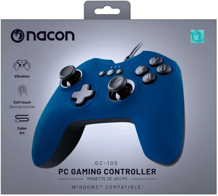 Produktbild: NACON PC Gaming Controller GC-100XF, kabelgebunden, blau