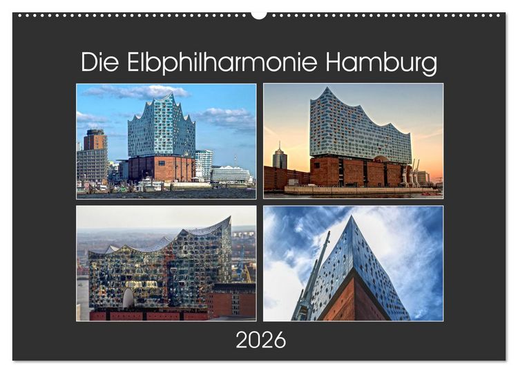 Produktbild: Die Elbphilharmonie Hamburg (Wandkalender 2026 DIN A2 quer), CALVENDO Monatskalender
