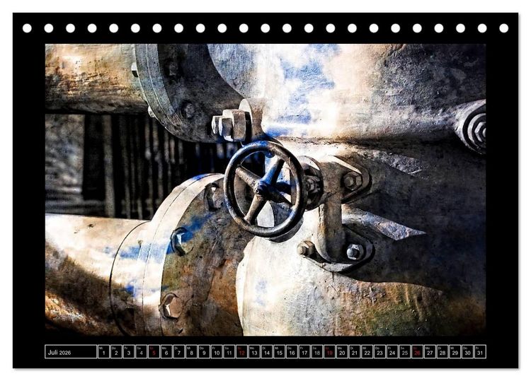 Produktbild: Industrie-Kunst 2026 (Tischkalender 2026 DIN A5 quer), CALVENDO Monatskalender