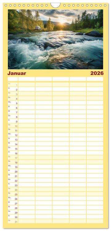 Produktbild: Familienplaner 2026 - Der Ruf des Nordens mit 5 Spalten (Wandkalender, 21 x 45 cm) CALVENDO