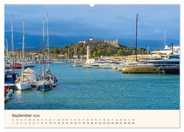 Produktbild: Wundersch&ouml;ne C&ocirc;te d'Azur (Wandkalender 2026 DIN A2 quer), CALVENDO Monatskalender