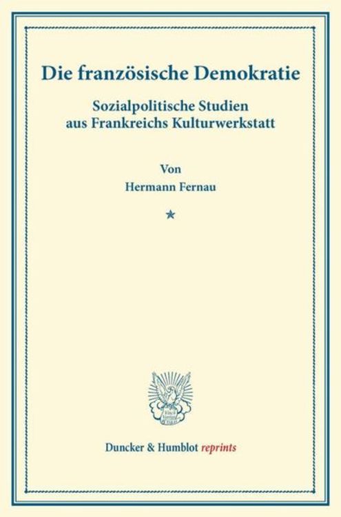 Produktbild: Die franz&ouml;sische Demokratie.
