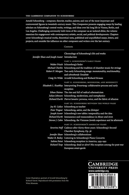 Produktbild: The Cambridge Companion to Schoenberg