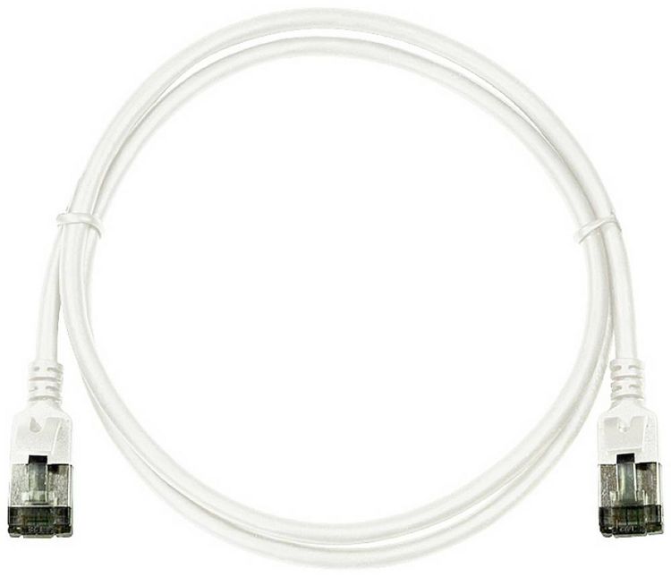 Produktbild: LogiLink CQ9041S RJ45 Patchkabel CAT 6a U/FTP 1.50 m Wei&szlig; extrem d&uuml;nn, Flammwidrig, Flexibel, Folienschirm, Halogenfrei, mit Rastnasenschutz, TPE-Ma