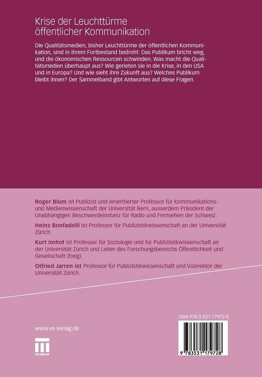 Produktbild: Krise der Leuchtt&uuml;rme &ouml;ffentlicher Kommunikation