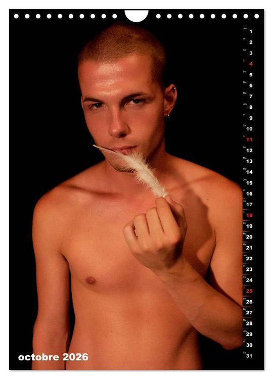 Produktbild: Minets, charmes et beaut&eacute;s de jeunes mecs (Calendrier mural 2026 DIN A4 horizontal), CALVENDO calendrier mensuel