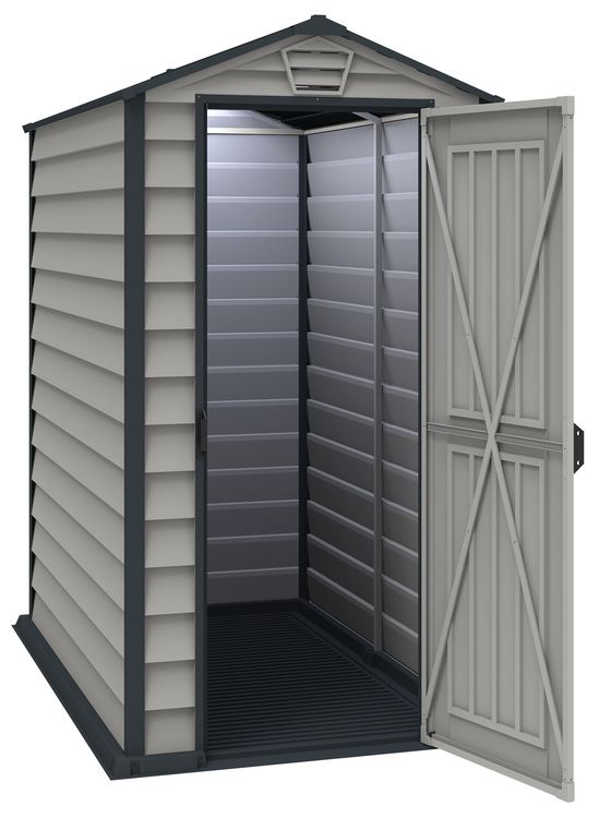 Produktbild: Kunststoff Ger&auml;tehaus 104x180 Gartenhaus Dreht&uuml;r