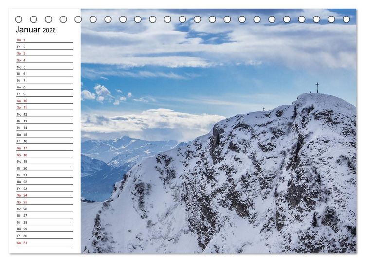 Produktbild: Atemberaubende Alpenwelt (Tischkalender 2026 DIN A5 quer), CALVENDO Monatskalender