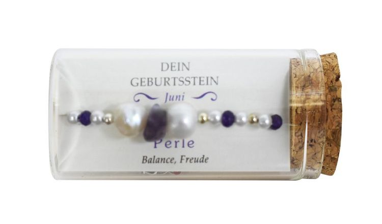 Produktbild: "Juni" Geburtsstein Armband im Gl&auml;schen
