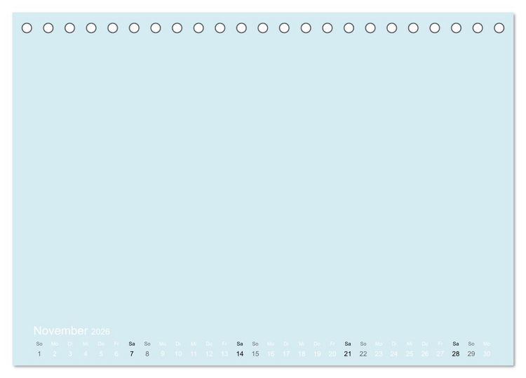Produktbild: Bastelkalender - hell Blau (Tischkalender 2026 DIN A5 quer), CALVENDO Monatskalender