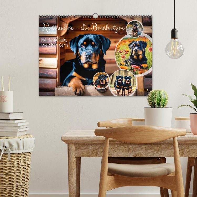 Produktbild: Rottweiler - die Besch&uuml;tzer (Wandkalender 2026 DIN A3 quer), CALVENDO Monatskalender