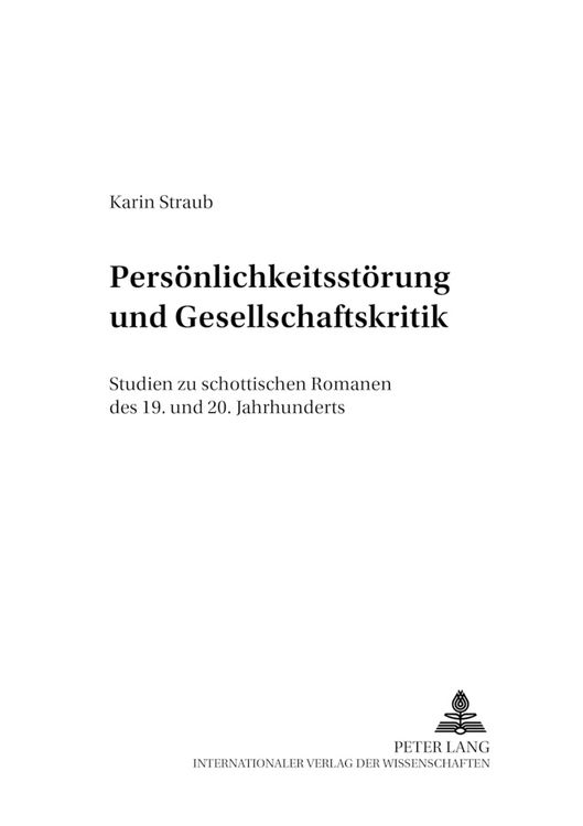 Produktbild: Pers&ouml;nlichkeitsst&ouml;rung und Gesellschaftskritik
