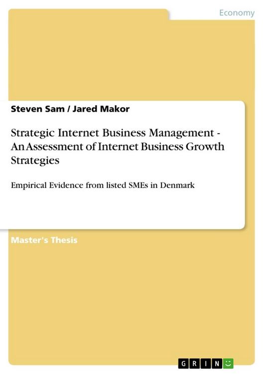 Produktbild: Strategic Internet Business Management - An Assessment of Internet Business Growth Strategies