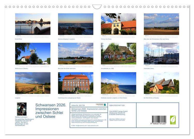 Produktbild: Schwansen 2026. Impressionen zwischen Schlei und Ostsee (Wandkalender 2026 DIN A3 quer), CALVENDO Monatskalender