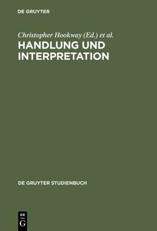 Bild vom Artikel Handlung und Interpretation vom Autor Christopher Hookway