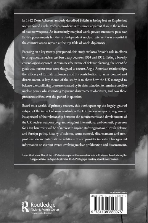 Produktbild: British Nuclear Weapons and the Test Ban 1954-1973