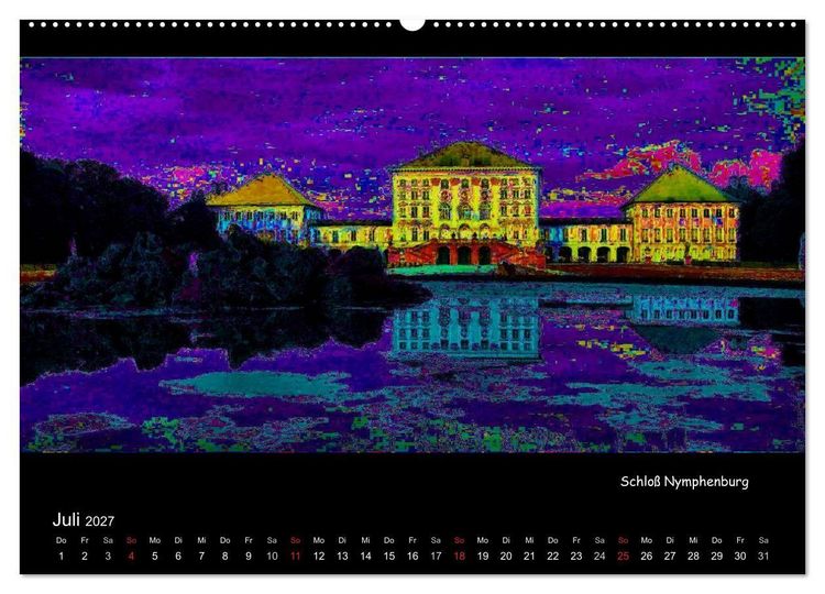 Produktbild: M&uuml;nchen digital (hochwertiger Premium Wandkalender 2027 DIN A2 quer), Kunstdruck in Hochglanz