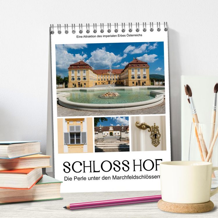 Produktbild: Schloss Hof &ndash; Die Perle unter den Marchfeldschl&ouml;ssern (Tischkalender 2026 DIN A5 hoch), CALVENDO Monatskalender