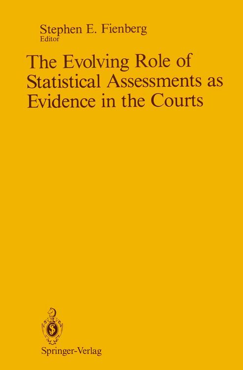 Produktbild: The Evolving Role of Statistical Assessments as Evidence in the Courts