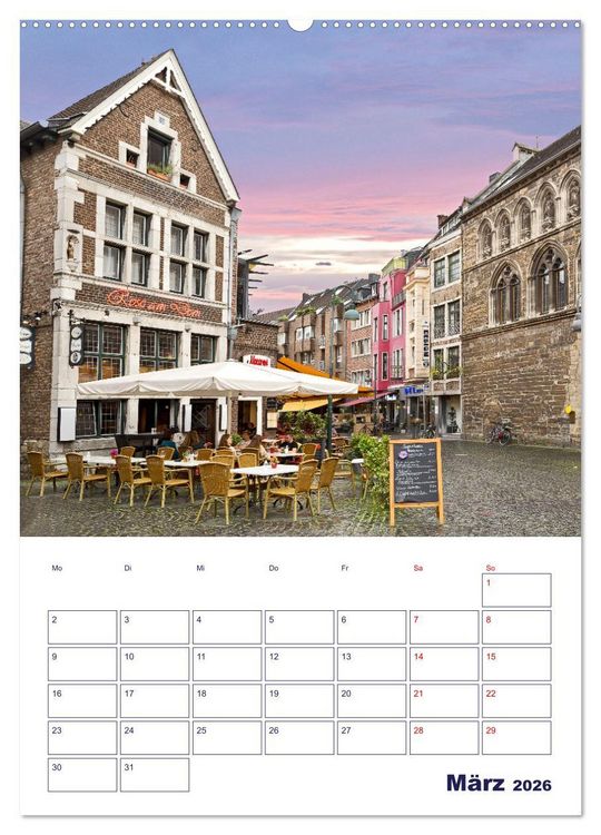 Produktbild: Zauberhaftes Aachen (Wandkalender 2026 DIN A2 hoch), CALVENDO Monatskalender
