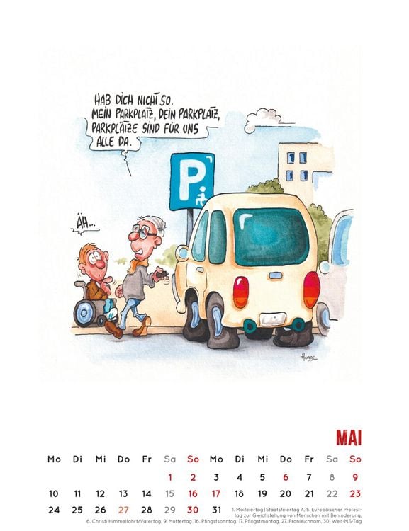 Produktbild: Handicaps 2027: Monatskalender f&uuml;r die Wand