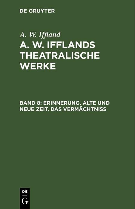 Produktbild: Erinnerung. Alte und neue Zeit. Das Verm&auml;chtni&szlig;