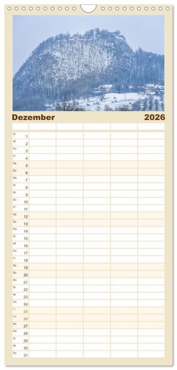 Produktbild: Familienplaner 2026 - HEGAUBERGE mit 5 Spalten (Wandkalender, 21 x 45 cm) CALVENDO
