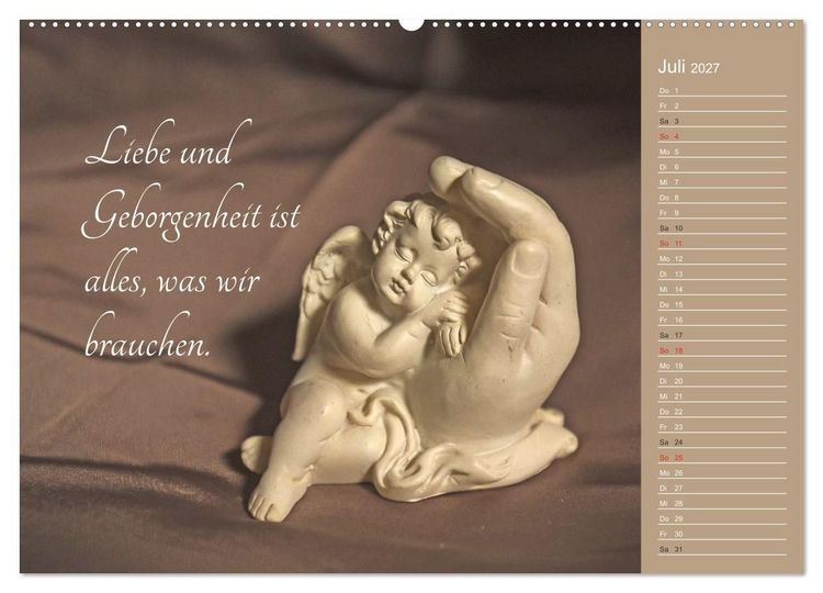 Produktbild: Engel - Die Worte der Liebe (Wandkalender 2027 DIN A2 quer), CALVENDO Monatskalender