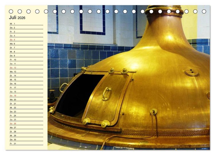 Produktbild: Bier. Die Kunst des Bierbrauens. Impressionen (Tischkalender 2026 DIN A5 quer), CALVENDO Monatskalender