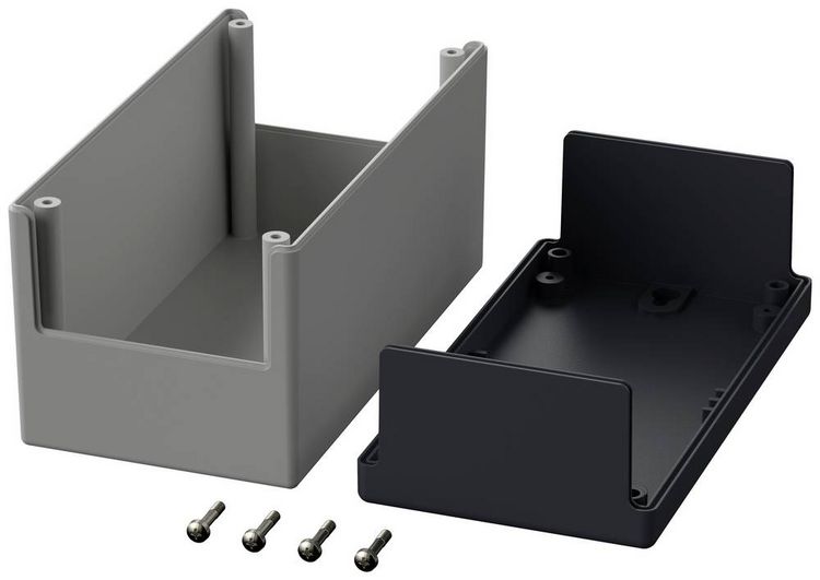 Produktbild: Bopla Element E 445 05445000 Elektronikgeh&auml;use 150 x 80 x 80 Polystyrol Lichtgrau (RAL 7035), Graphitgrau (RAL 7024) 1 St.