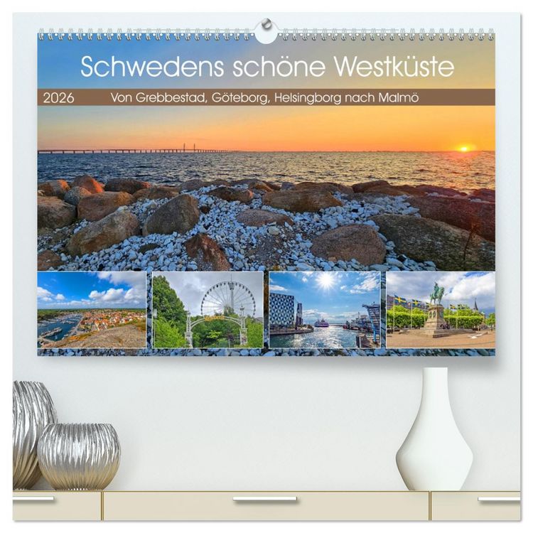 Produktbild: Schwedens sch&ouml;ne Westk&uuml;ste (hochwertiger Premium Wandkalender 2026 DIN A2 quer), Kunstdruck in Hochglanz
