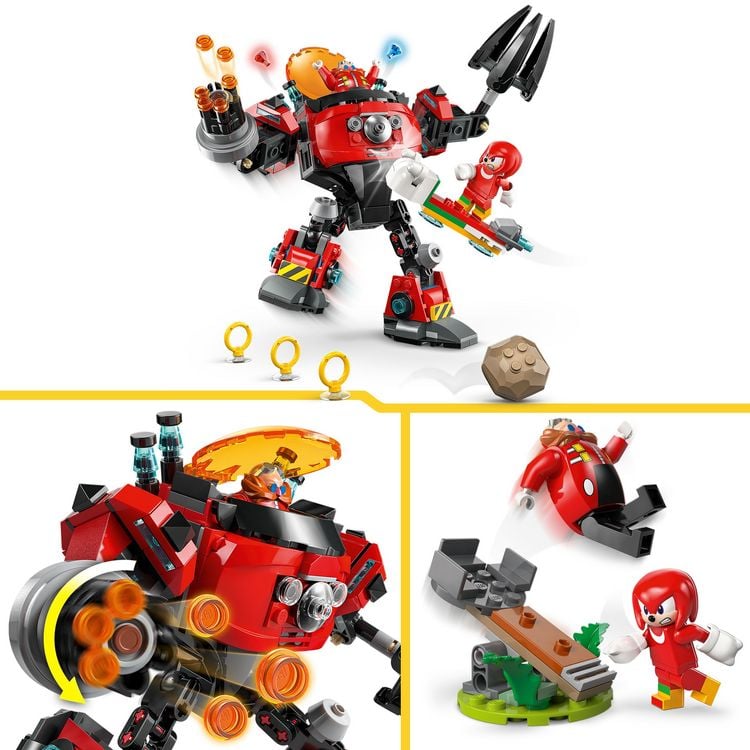 Produktbild: LEGO Sonic the Hedgehog Knuckles vs. Dr. Eggmans Egg Crusher Mech 77005