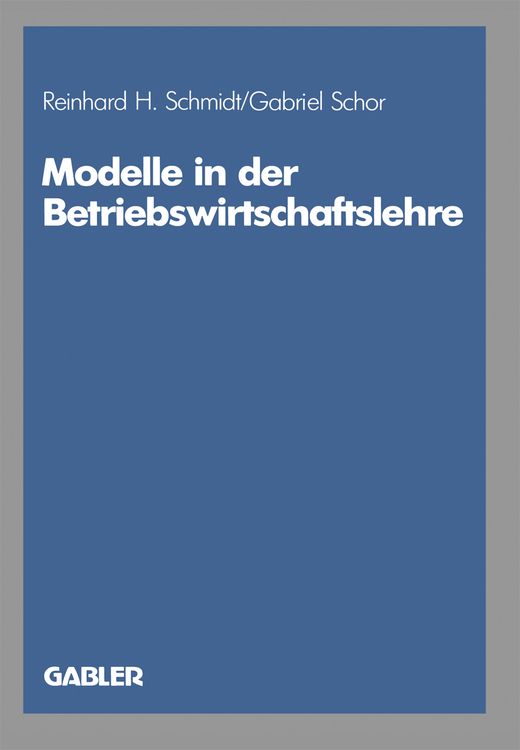 Produktbild: Modelle in der Betriebswirtschaftslehre