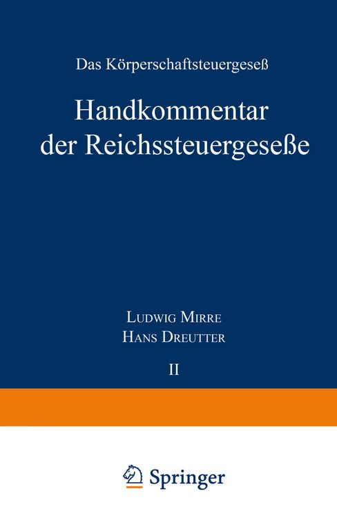Produktbild: Handkommentar der Reichssteuergese&szlig;e