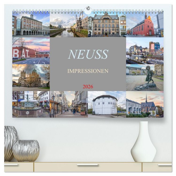 Produktbild: Neuss Impressionen (hochwertiger Premium Wandkalender 2026 DIN A2 quer), Kunstdruck in Hochglanz