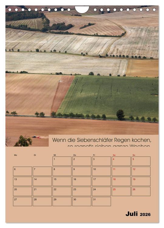 Produktbild: Wetter-Regeln der Bauern (Wandkalender 2026 DIN A4 hoch), CALVENDO Monatskalender