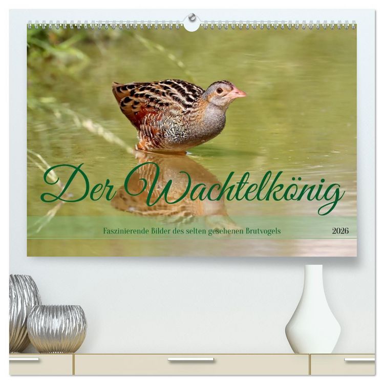 Produktbild: Der Wachtelk&ouml;nig (hochwertiger Premium Wandkalender 2026 DIN A2 quer), Kunstdruck in Hochglanz
