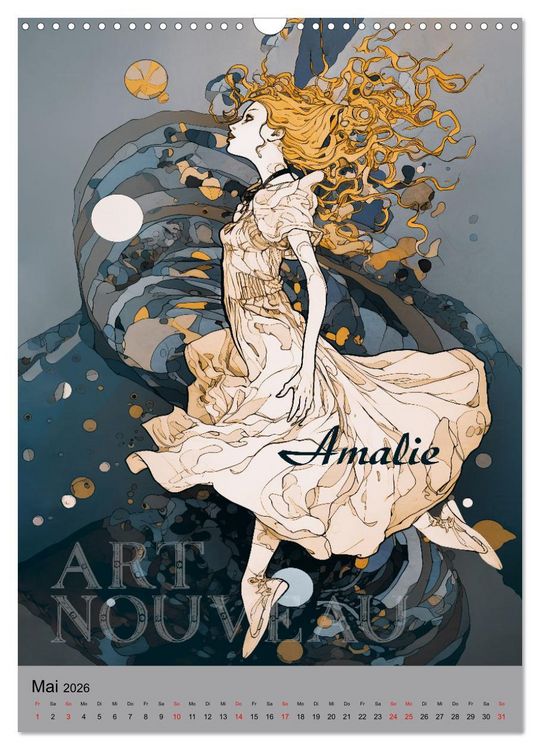 Produktbild: Art Nouveau - Galerie der Sch&ouml;nheiten (Wandkalender 2026 DIN A3 hoch), CALVENDO Monatskalender